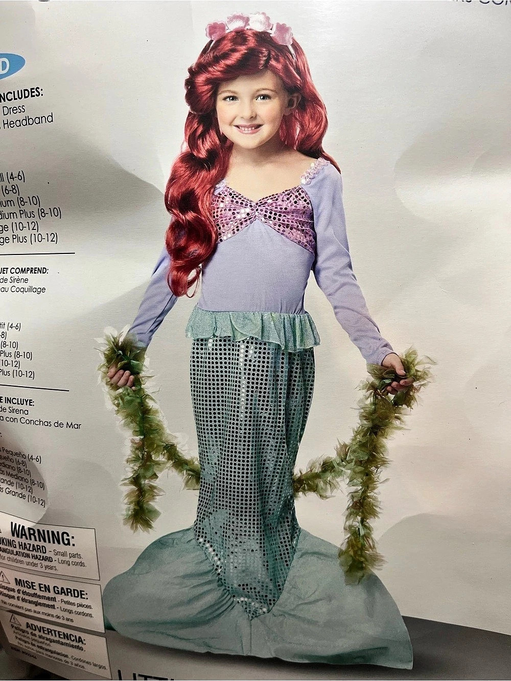 California Costumes Little Mermaid Child Costume Purple & Green Girls Small